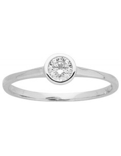 Solitaire or blanc oxyde de zirconium