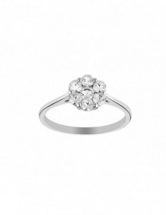 Bague or blanc oxydes de zirconium