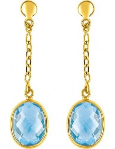 Boucles d'oreilles topaze bleue