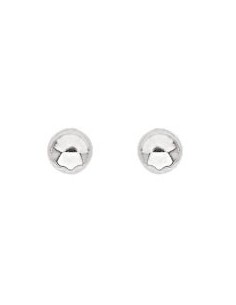 Puces d'oreilles Boules or gris 375/1000  4mm diamètre