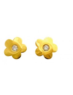 Boucles d'oreille fleur oxyde de zirconium