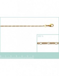 Chaine mailles alternées plaqué or