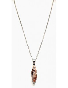 Collier bicolore rose gold/argent