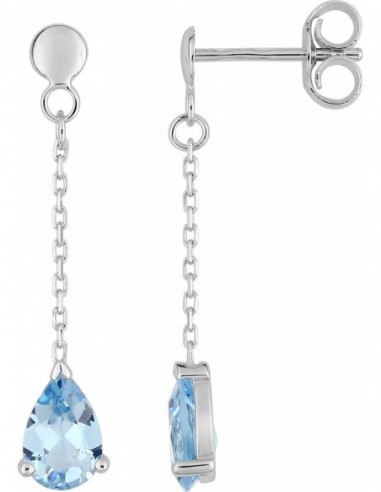 Boucles d'oreilles pendantes topaze