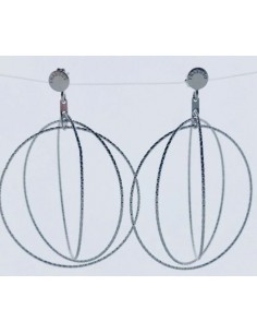 Boucles d'oreilles argent rhodié