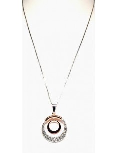Collier argent rhodié plaquage rose gold
