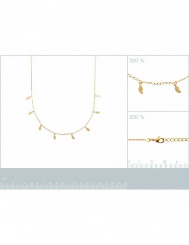 Collier plaqué or fantaisie