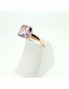 Bague or rose Améthyste 2