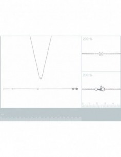 Collier argent oxyde de zirconium