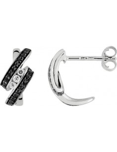 Boucles d'oreilles empierrées bicolores