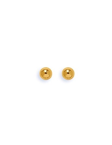 Boules puces d'oreilles 4mm or jaune