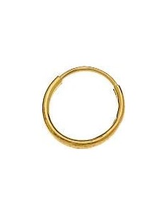Créoles or jaune 9 carat flexibles épaisseur 1mm diamètre extérieur 10mm