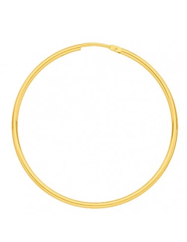 Créoles or jaune diamètre extérieur 40mm, épaisseur 1.5mm