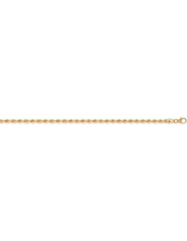 Collier maille corde légère épaisseur 3.2 mm, longueur 45 cm