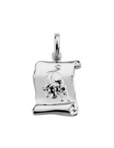 Médaille argent zodiaque Taureau