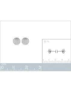 Boucle d oreille argent rhodie