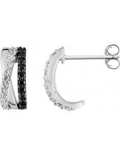 Boucles d'oreilles  empierrées bicolores