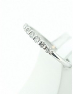 1/2 alliance diamants 8 pierres or blanc 2
