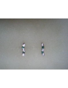 Puces d'oreilles or jaune emeraude