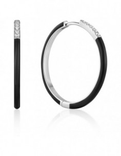 Créoles fines laque noire