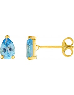 Puce d'oreille  topaze bleue