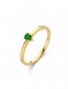 Bague solitaire pierre verte