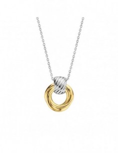 Collier bicolore doré/argent